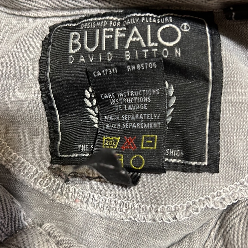 Buffalo David Bitton gray cotton polo shirt Size XXL - Picture 12 of 12